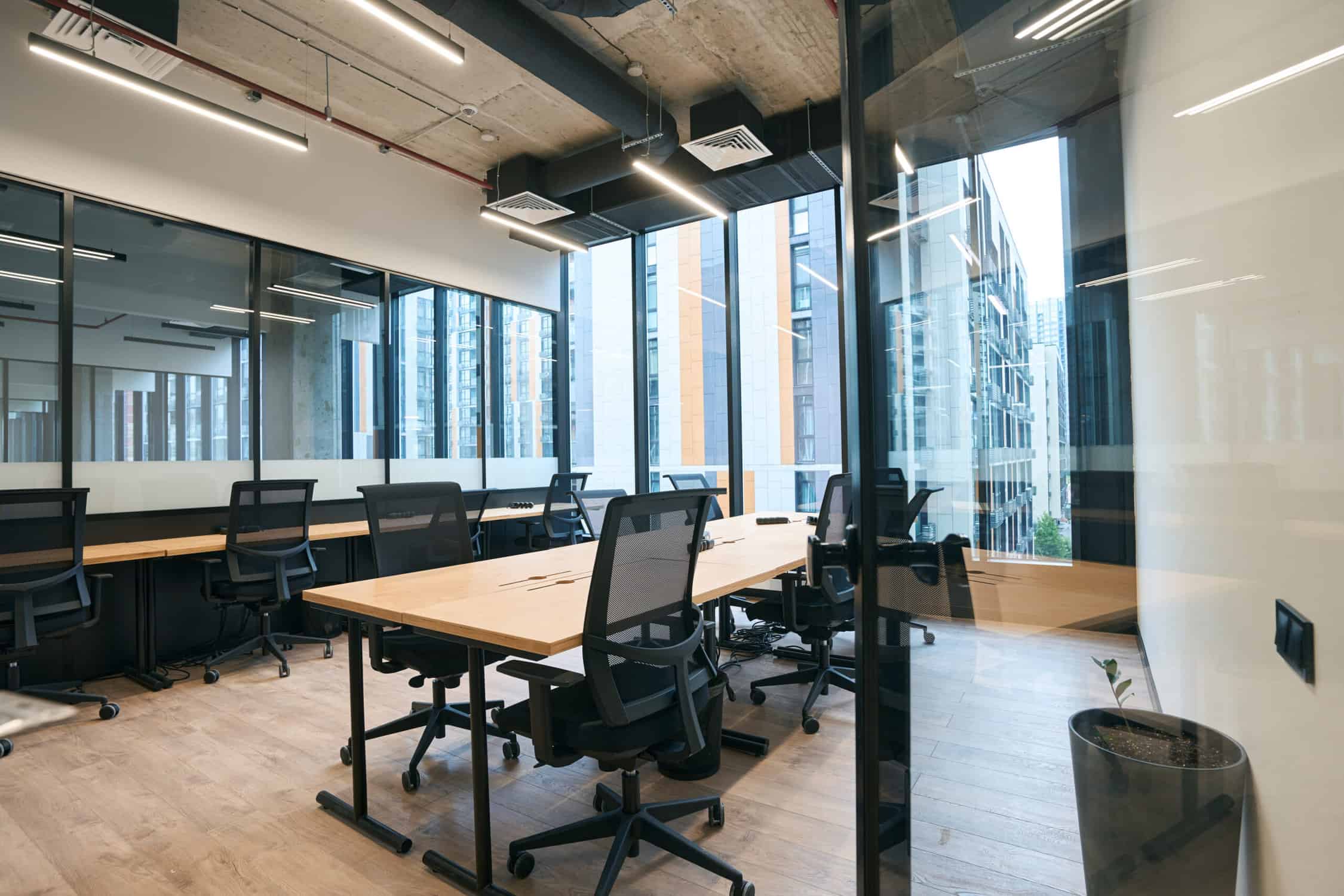 interior commercial painting and design of an office